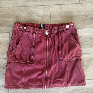 BDG Urban Outfitters Skirt Red with Zipper